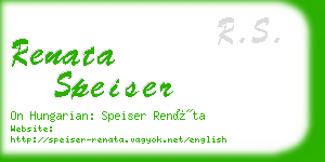 renata speiser business card